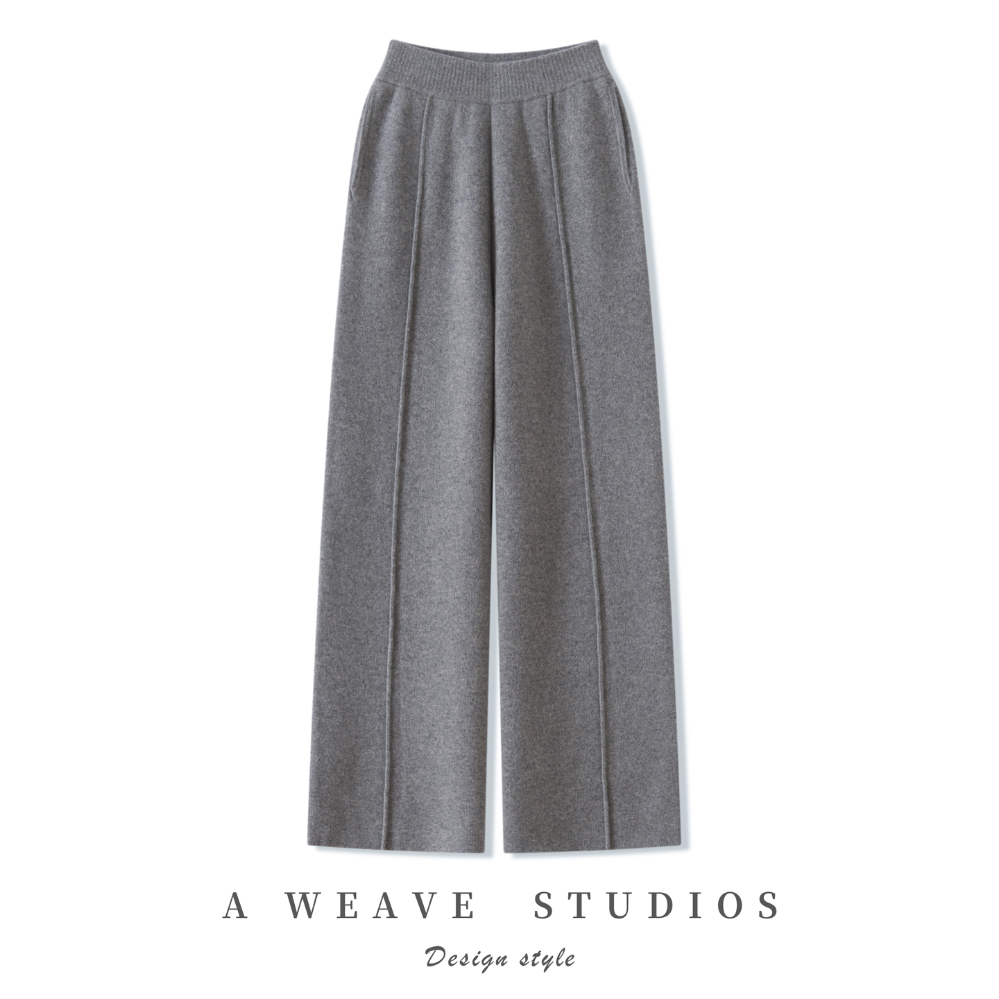 100%纯山羊绒裤子女外穿垂感阔腿