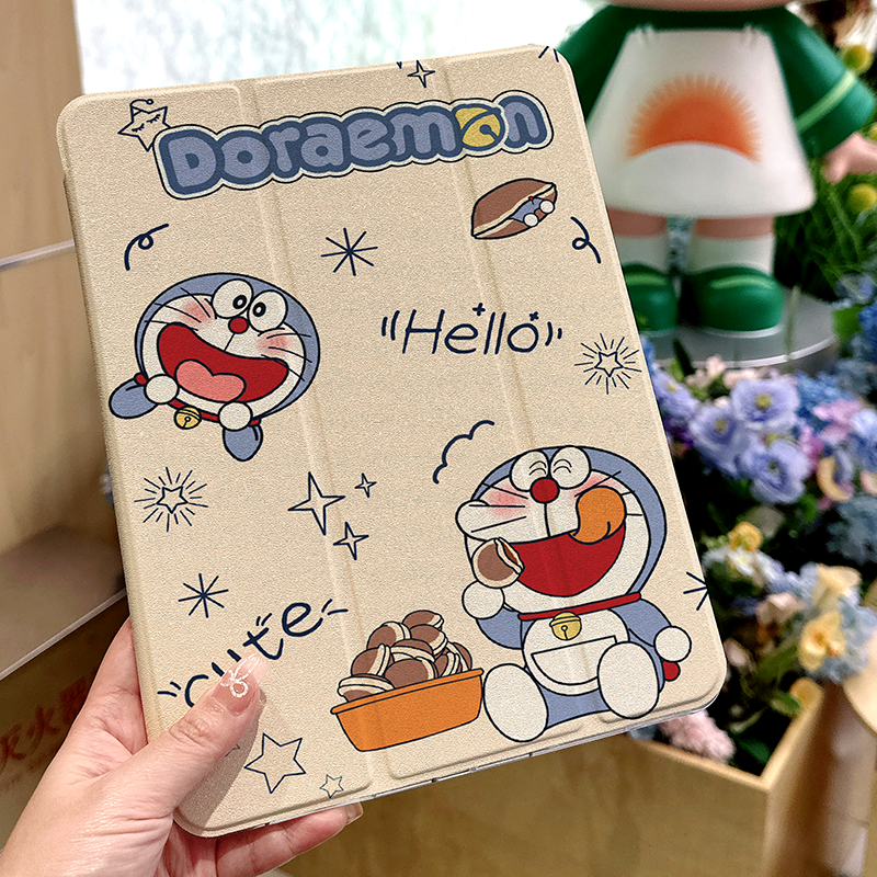 适用华为matepad11平板保护壳x9哆啦A梦7小米机器猫SE10.4荣耀x8pro12.2寸115s柔光版air12英寸12.6保护套