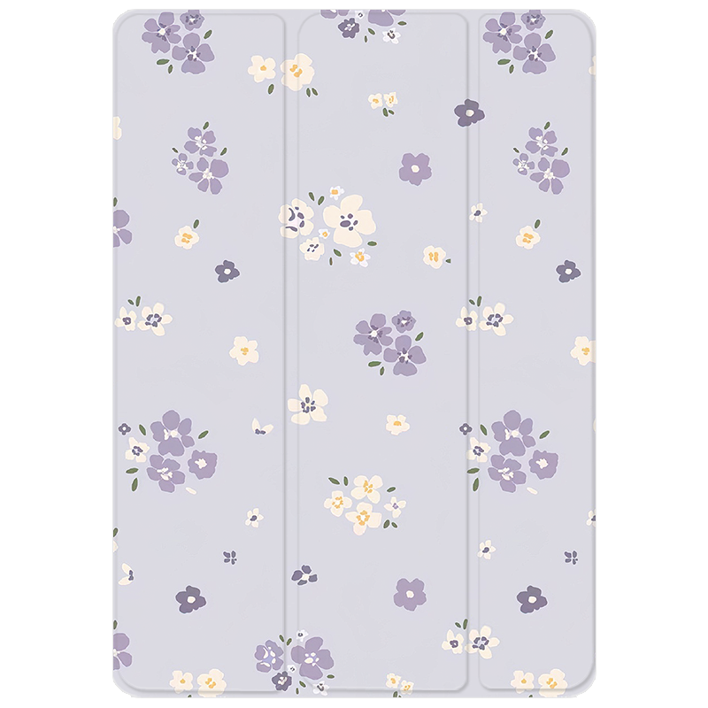 ipad保護(hù)殼air5碎花帶筆槽2簡約4/3ins風(fēng)pro第九代11寸mini6適用蘋果8三折硅膠10平板2023款十9ipad保護(hù)套