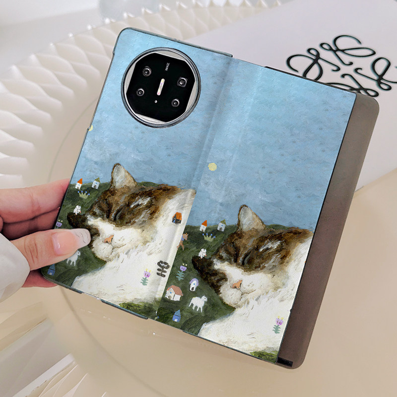 防摔折叠适用华为手机壳