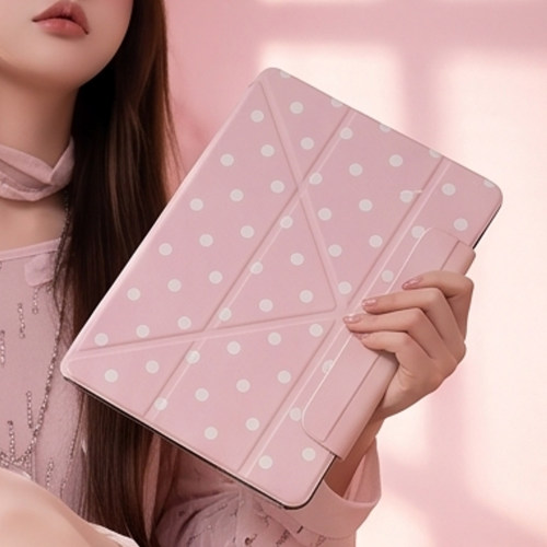 【3+y折带搭扣】波点pro11适用ipadair8保护套13第11代小米平板8华为matepad12.2无笔槽13.2壳oppo5粉色11.5s