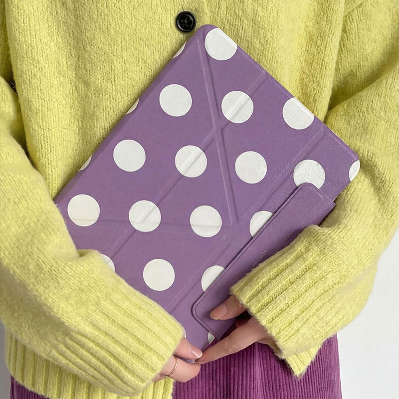 【3+y折带搭扣】芋泥波点pro11适用ipadair7保护套小米平板8第11代华为matepad11.5s无笔槽vivo壳oppo5紫色13,3C数码配件,平板电脑保护套/壳,淘宝优惠券,粉丝福利购,淘宝优惠卷