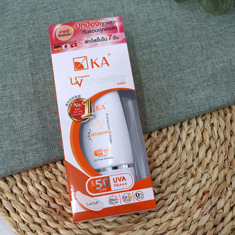 泰国进口KA脸部面部身体防晒霜无油配方亮白清爽不油腻SPF50防UVA