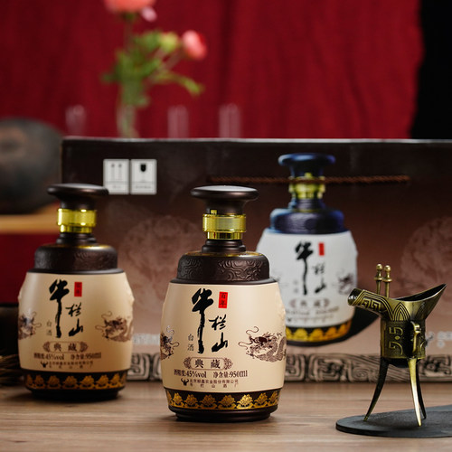 牛栏山百年典藏白酒45度950mL*4瓶  浓香型礼盒纯粮食酒（整箱）