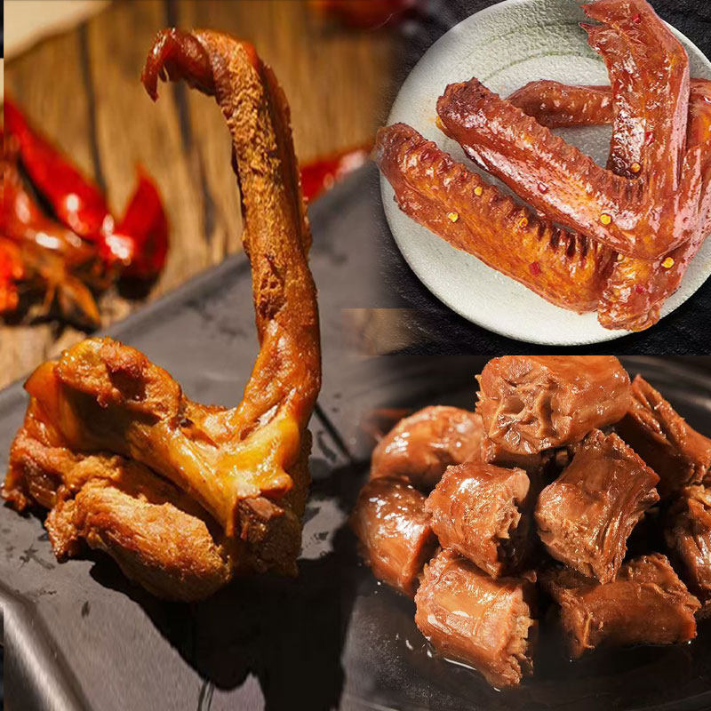 宏达卤香麻辣味鸭翅鸭锁骨鸭脖解馋美味小吃聚餐休闲追剧零食套餐