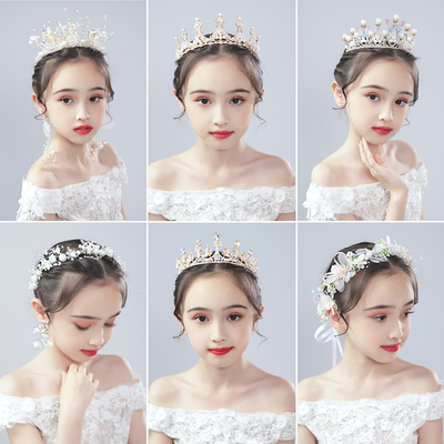 公主风粉色冰雪奇缘小朋友发饰