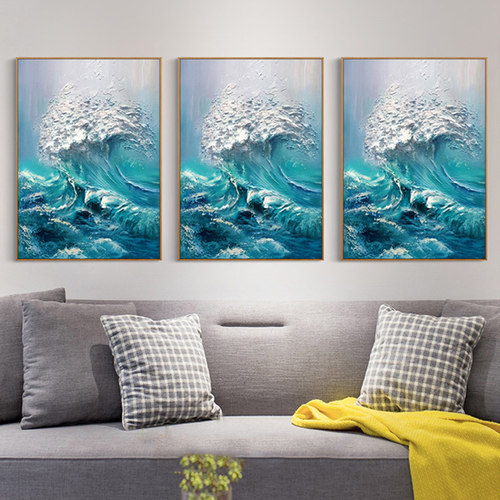 手绘玄关客厅风景抽象油画包邮