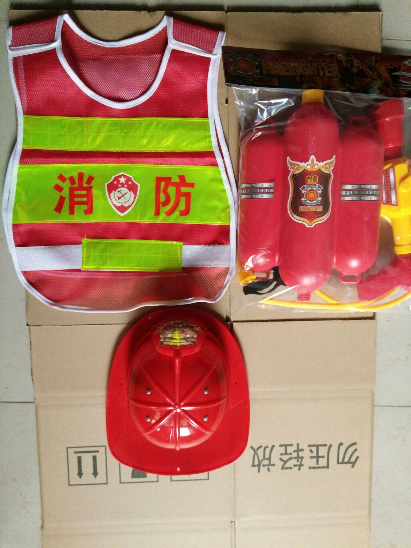 儿童消防员马甲反光万圣节演出服