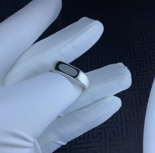 订做18k金墨翠戒指 翡翠墨翠马鞍 冰种墨翠 阳绿墨翠 送家人