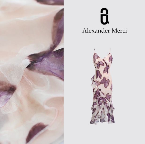 【蝶影迷紫】 新款连衣裙  D25T52418