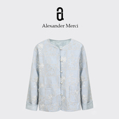 奢美别致重工外套 D25T31530 新中式 国服 设计师系列 花翎赋