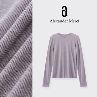 醋酸针织 肤 后背立裁精致小贝壳百搭上衣D25T70101 第二