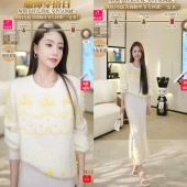 D25T51856 高端材质毛衣 璎珞 绝美手工串珠图腾