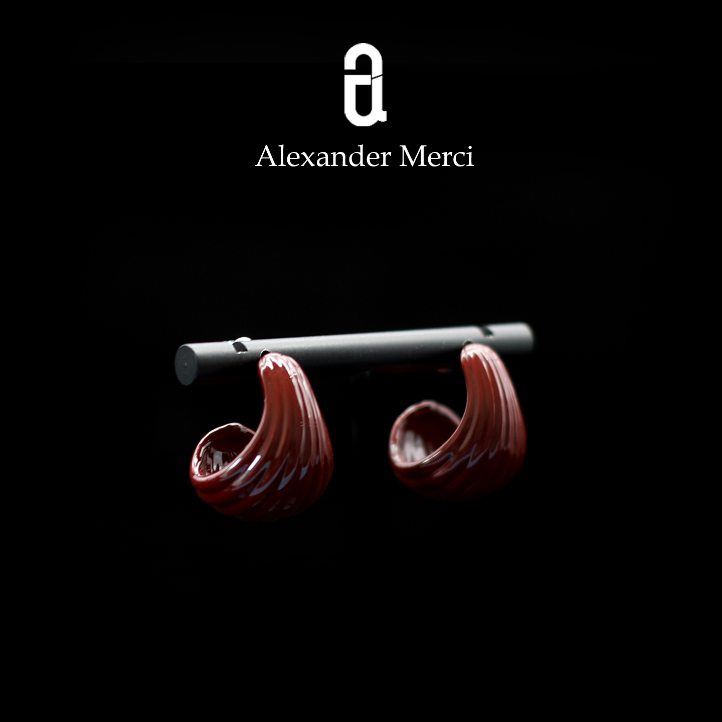 法国小众设计师壶铃高品珐琅耳环 AD25S10284