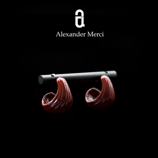 法国小众设计师壶铃高品珐琅耳环 AD25S10284