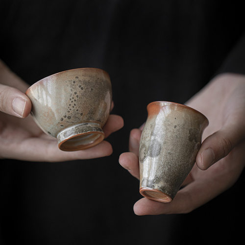 宜室茶话水墨窑变仿古品茗杯