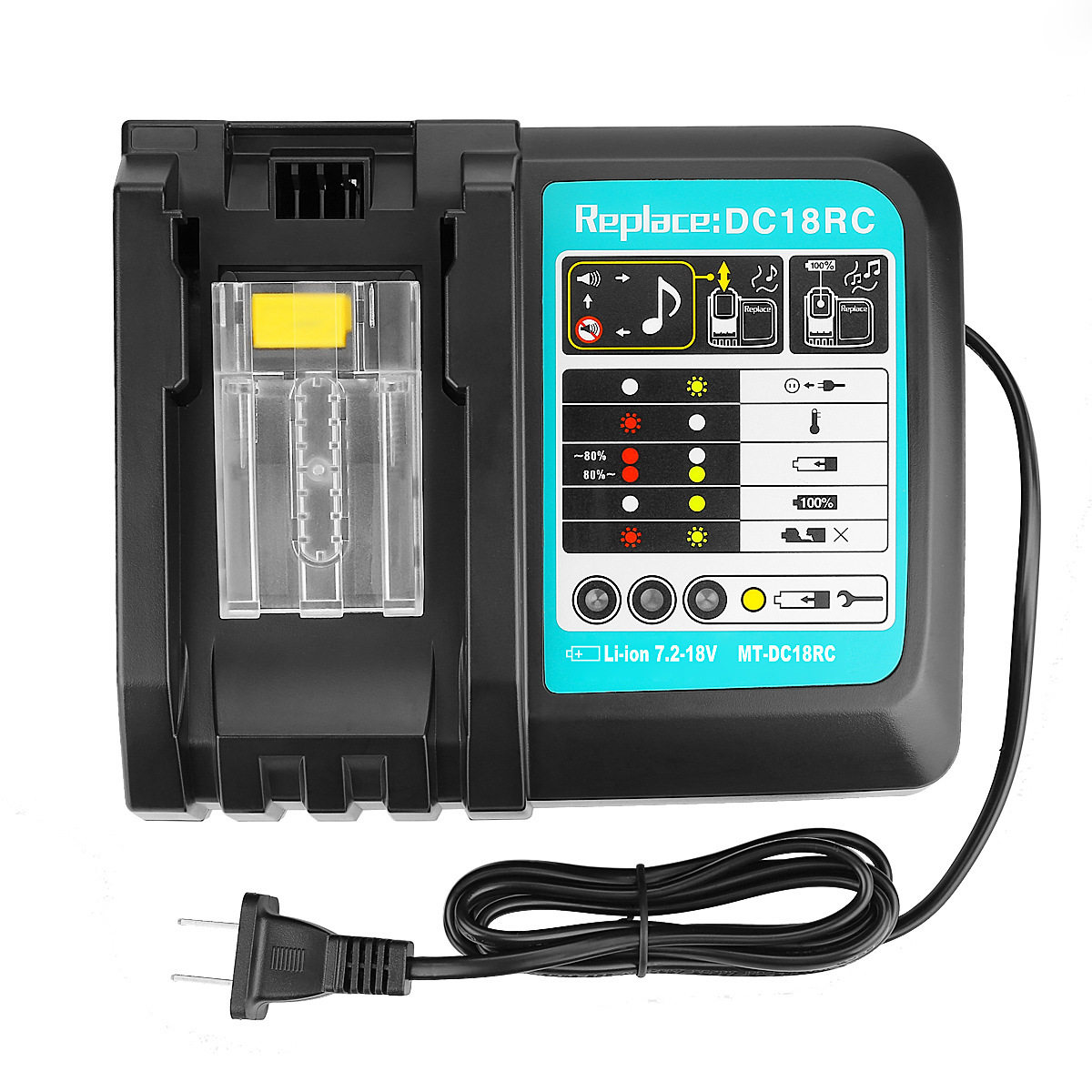 替代木田18V锂电池充电器mak14.4-18V 3A/6A电流DC18RC锂电充电器