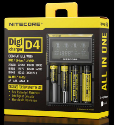 NITECORE奈特科尔 D4 4槽智能液晶 18650 14500智能兼容充电器