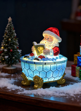 跨境创意万圣节万圣节Ghost Bubble Bath Lamp格林奇圣诞老人泡泡