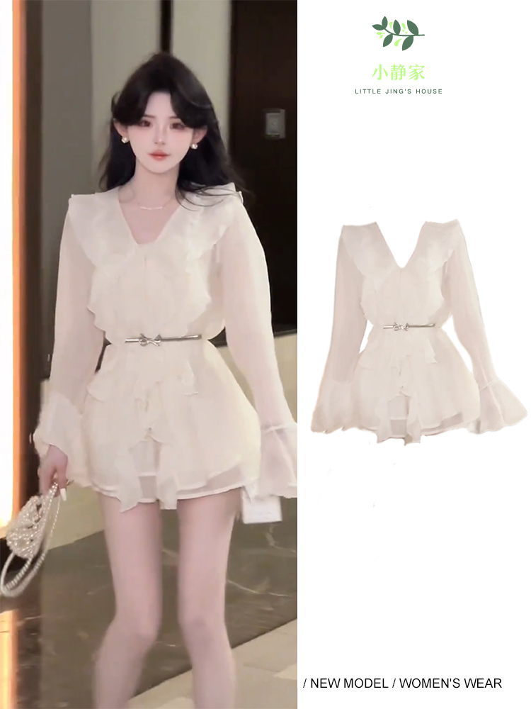 荷叶边套装女时尚仙气防晒三件套