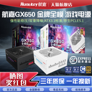 航嘉GX650电脑电源台式机750W全模组850W金牌ATX3.1主机游戏电源