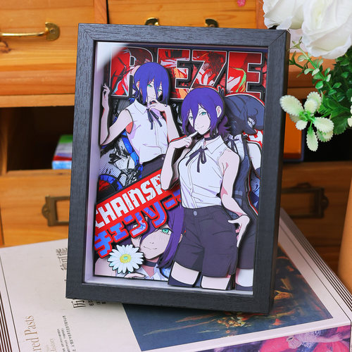 电锯人全家福3D立体画动漫周边手办模玩摆台手工生日礼物