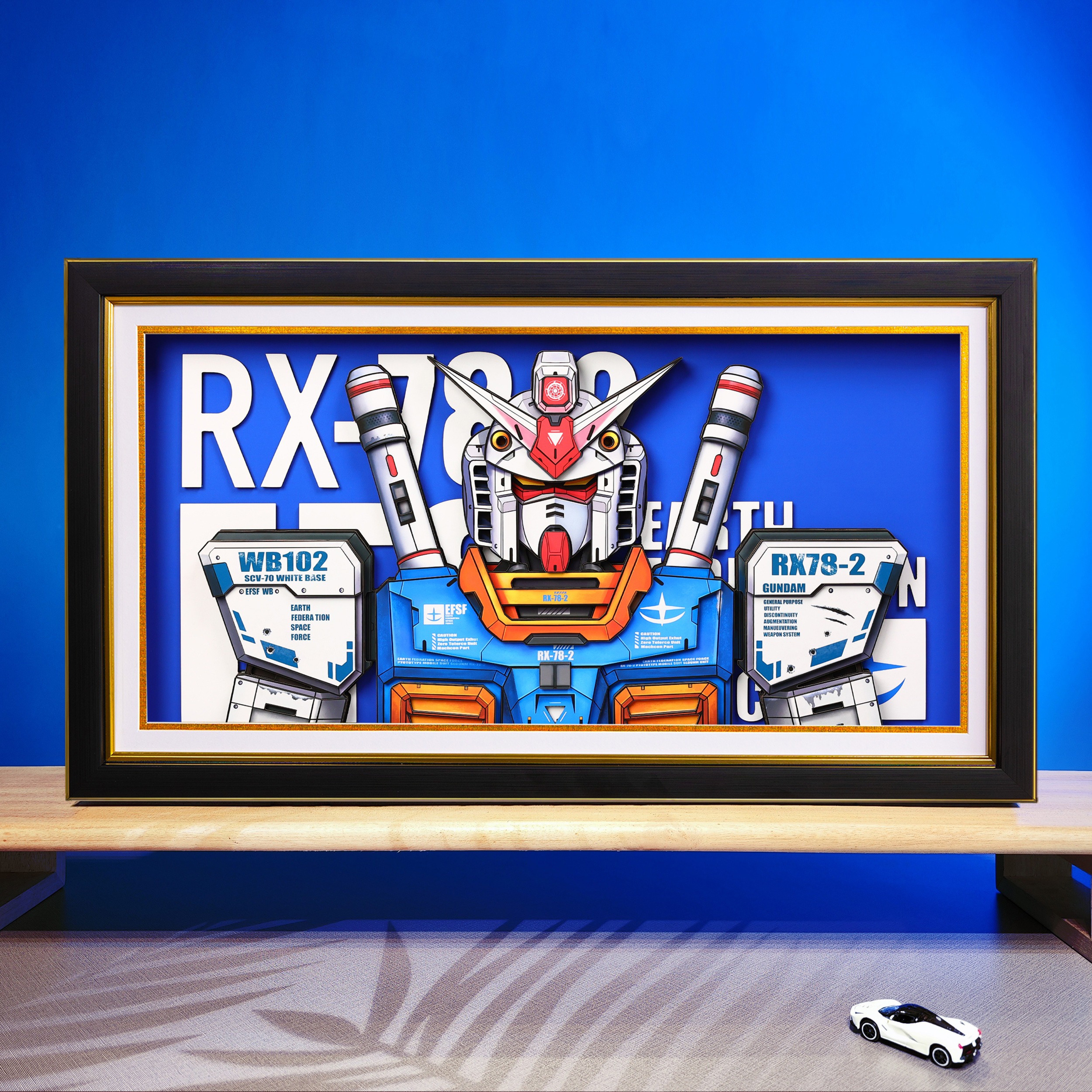 元祖高达RX-78 纸艺立体画手工客厅卧室高级装饰挂画手办生日礼物