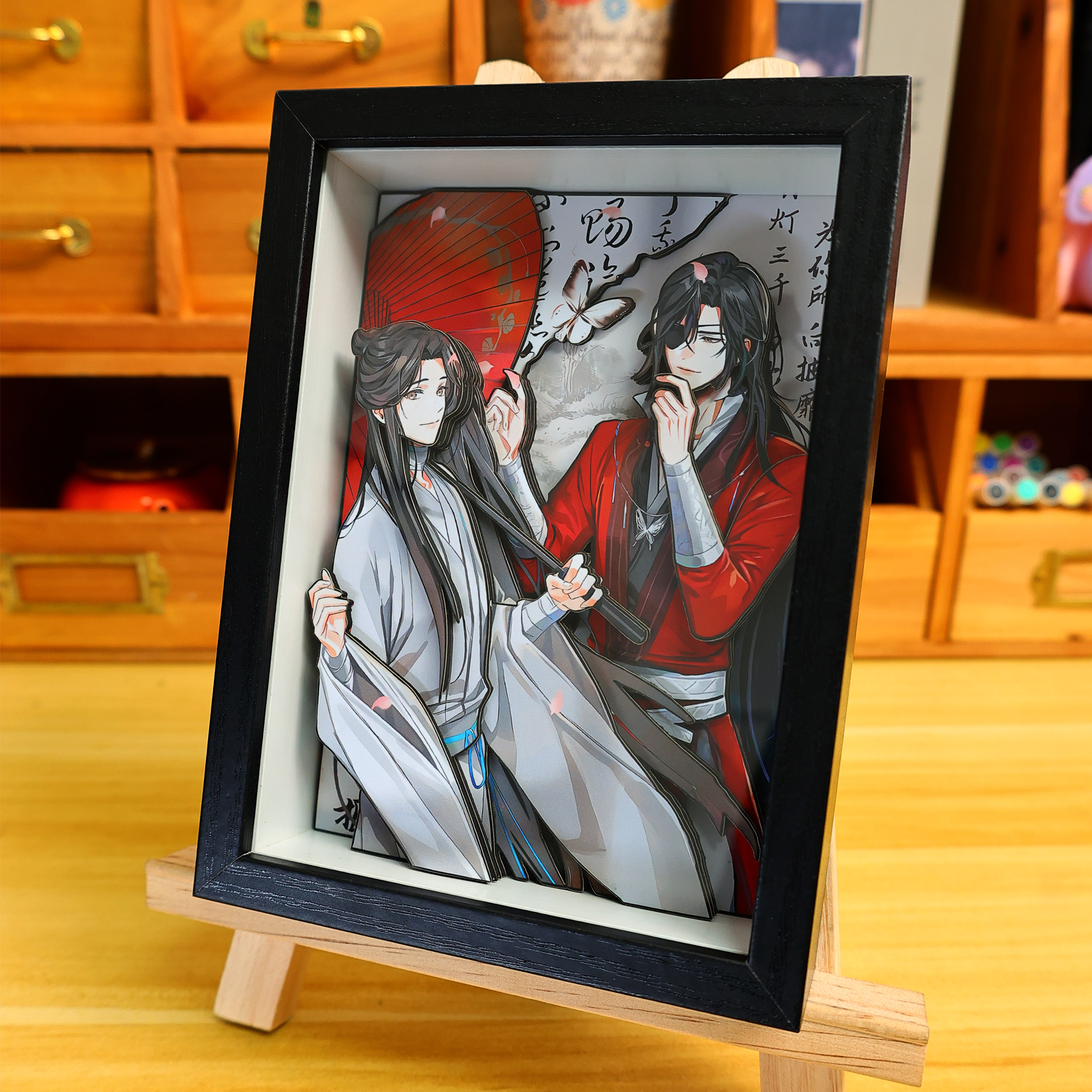 天官赐福手工立体画谢怜花城周边手办摆件客厅装饰挂画手工礼物图片