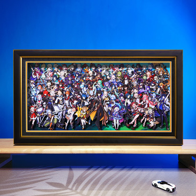 原神全家福立体画散兵雷电将军周边二次元手办卧室画摆台手工礼物