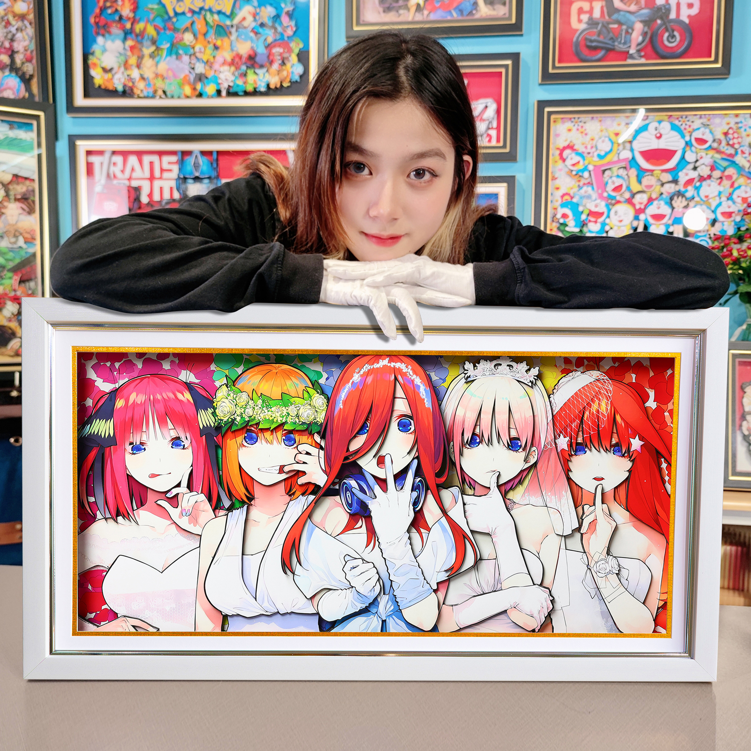 五等分的花嫁中野三玖二乃立体画手工客厅卧室装饰挂画送朋友礼物图片