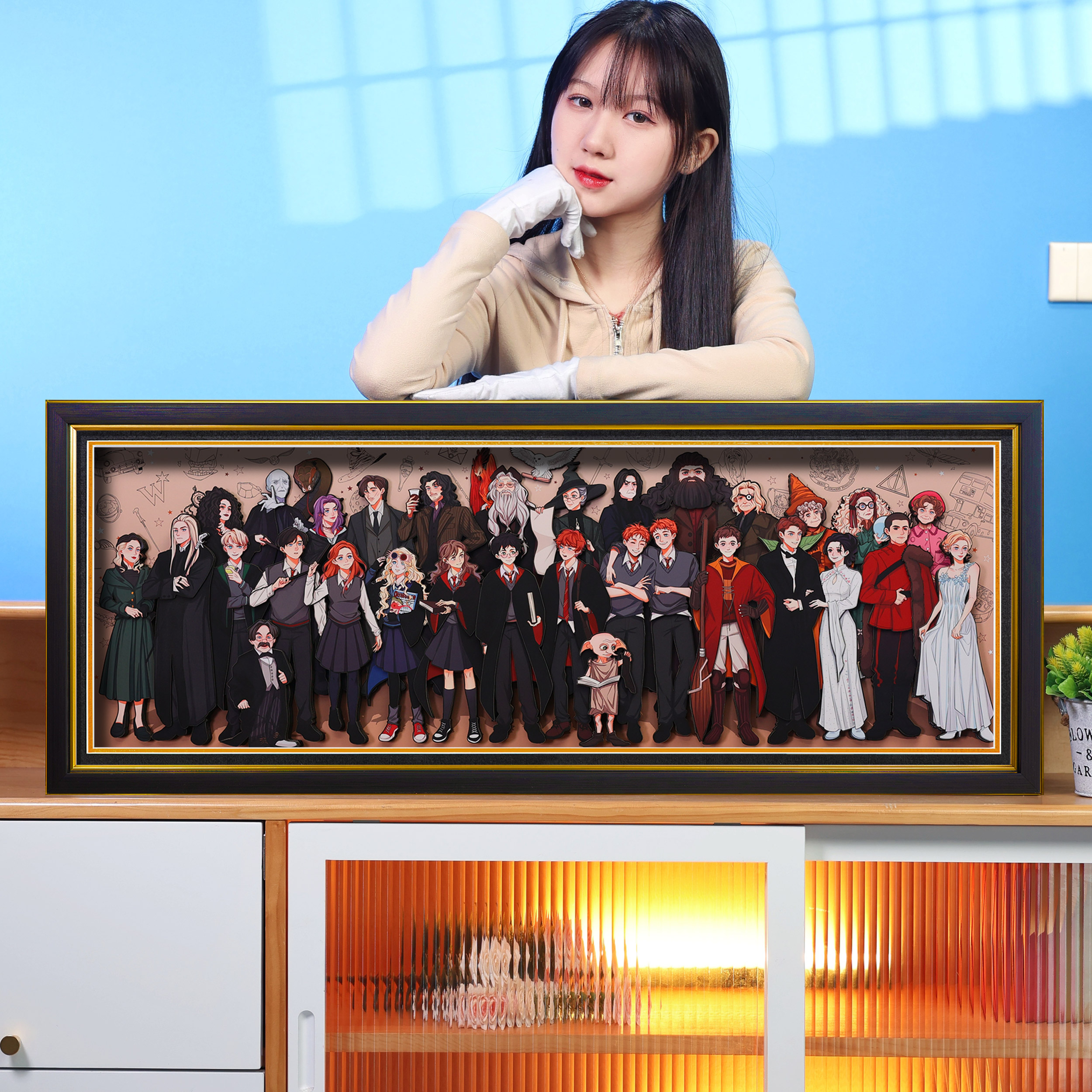 哈利波特立体画挂画纸艺手工客厅卧室装饰画送朋友生日礼物周边图片