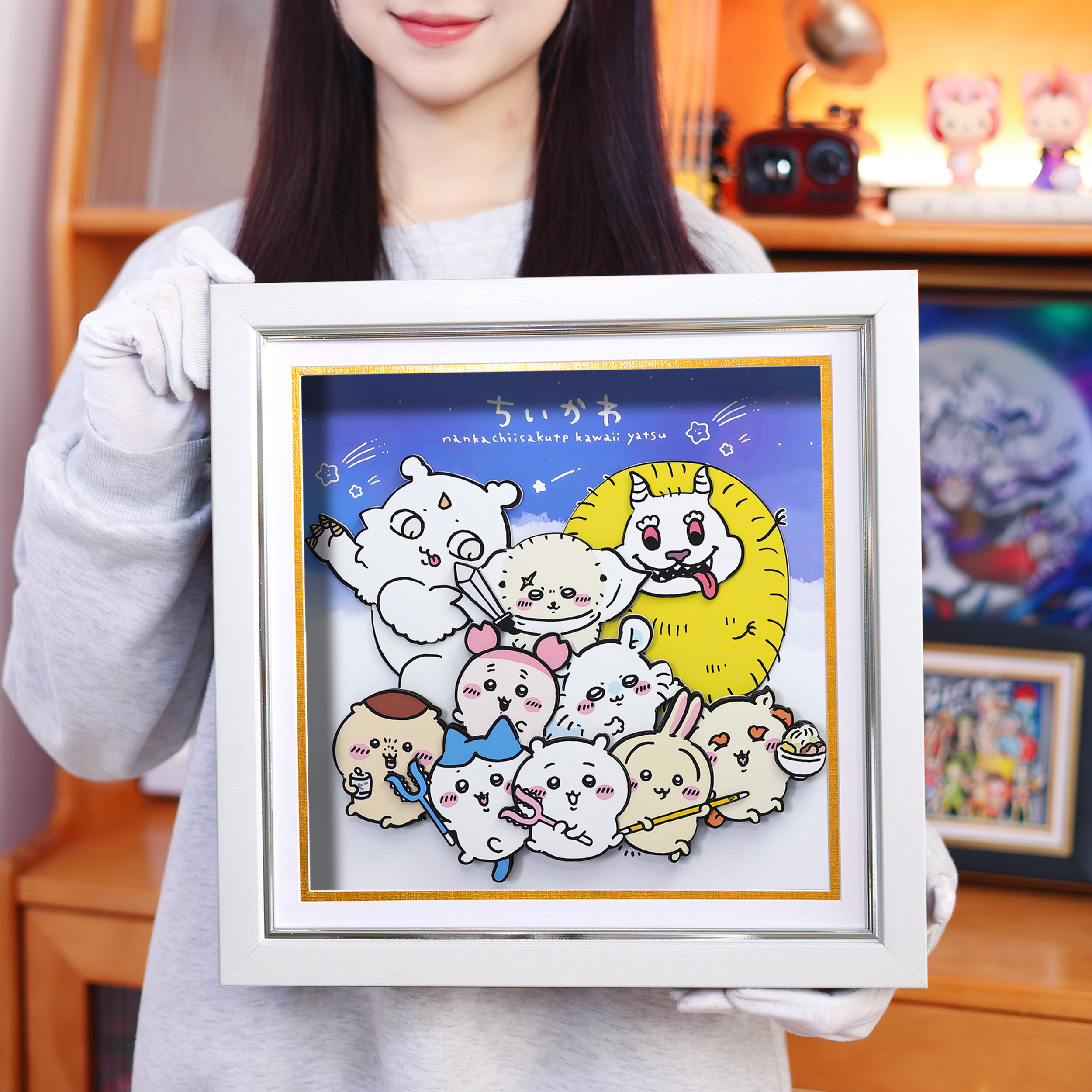 吉伊咔哇动漫纸艺立体画手工生日礼物摆件卧室装饰壁画手办图片