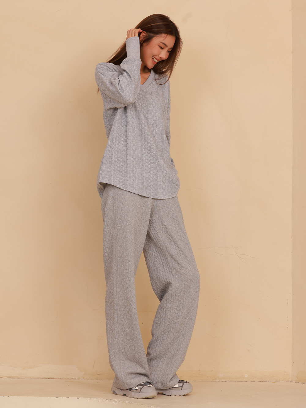 Fall and winter Heattech Casual Sports pants Women's Loose Straight-leg Fitness Training Loose pants Yoga Pants