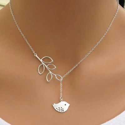 New Fashion Corss Jewelry Leaves Bird Pendant Necklace Maxi