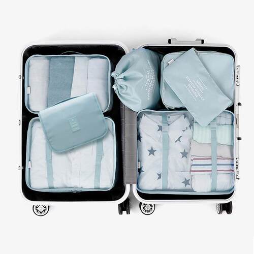 7PCS Compression Packing Cubes Travel Luggage Organizer bag