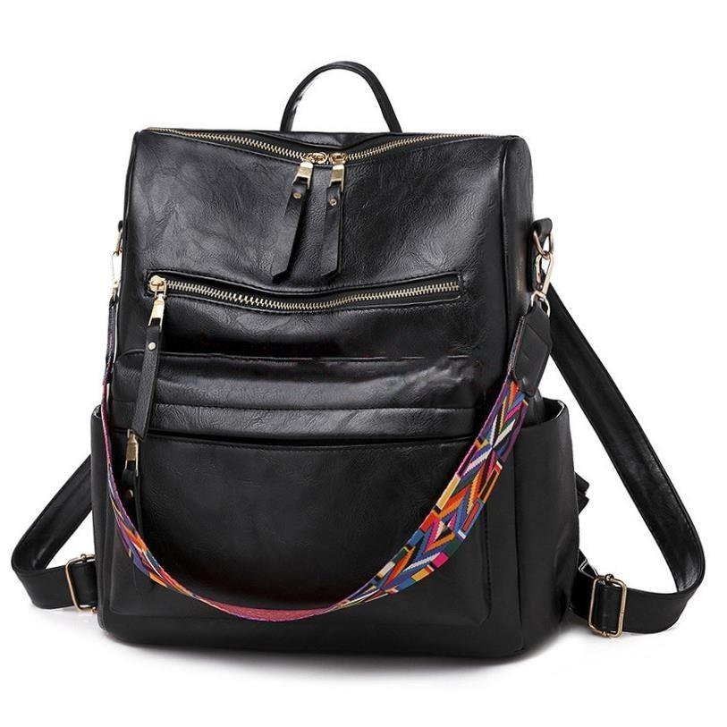 Fashion pu Leather Ladies Backpack Women Girls Shoulder Bag