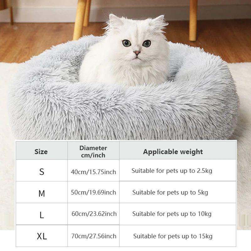 40-70cm Home Plush Pet Nest Super Soft Warm Detachable and W