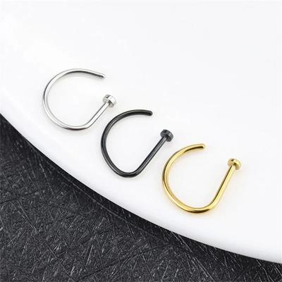 WomeERWn Men Fake Piering Nose Ring Earrings Fashion punk No