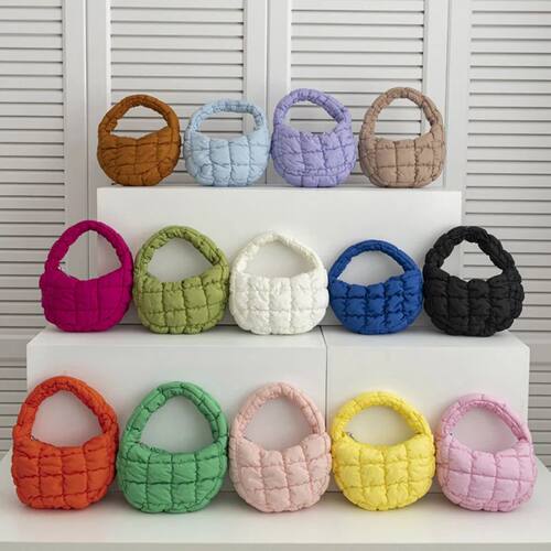 Candy bag Fashion Mini Puffer Tote Bag Quilted Circle Phone