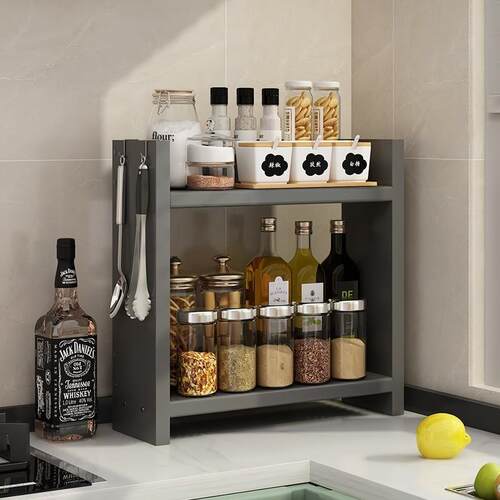 Spice Rack Organizer 3-Tier Kitchen Shelf, knife Organizer