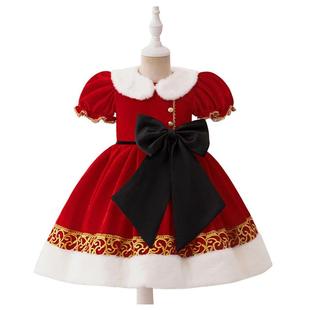 Girls Christmas Dresses Collection Girls Santa Claus snowfla