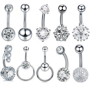 Belly Button Ring 1Pc Nombril Steel Navel Piercing Surgical