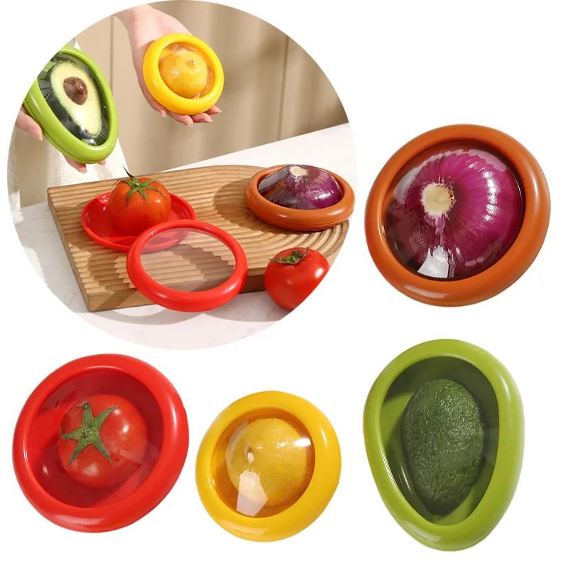 Reusable Food Saver Box Half Cut Fruit Freshing Retractable