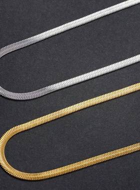 GoTXRld Snake Chain Necklace for Women Men Herringbone Choke