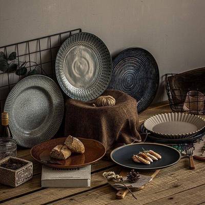dinner plates ceramic steak plate dishes 西餐盘 western food