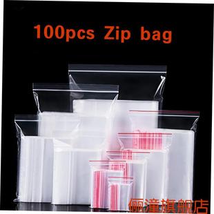 Plastic Bags Reclosable 100pcs Storage Lock Clear Bag Zip