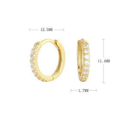 Sterling Silver Earrings For Women/Men Small Hoop