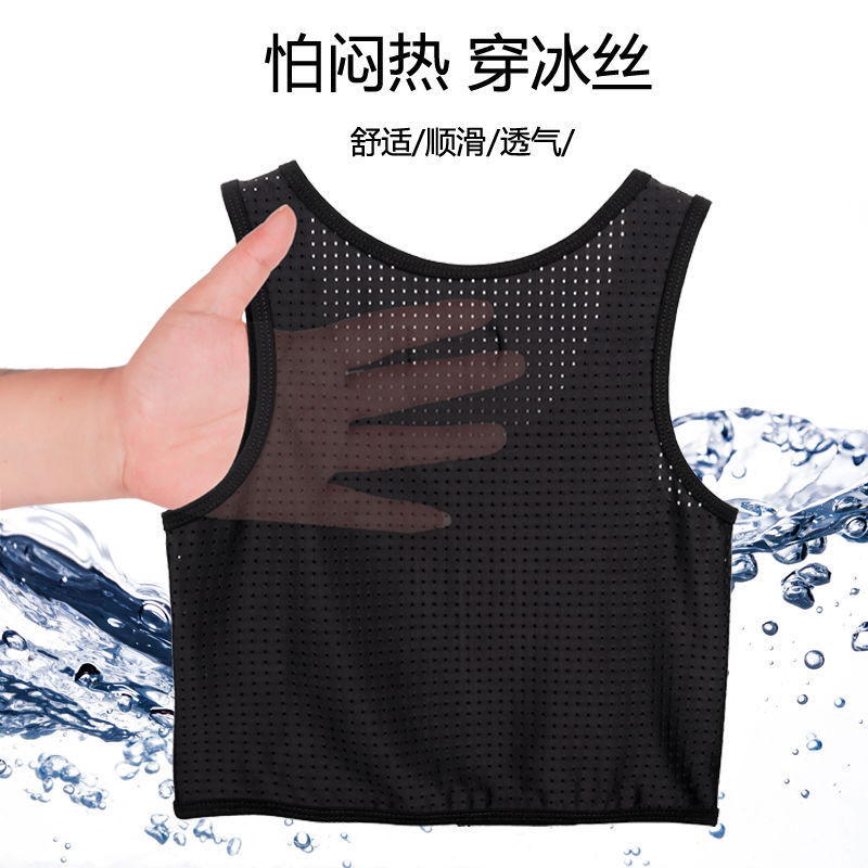 束胸背心排扣夏季新款网孔前开拉链短款绷带束胸衣冰丝网眼内衣女