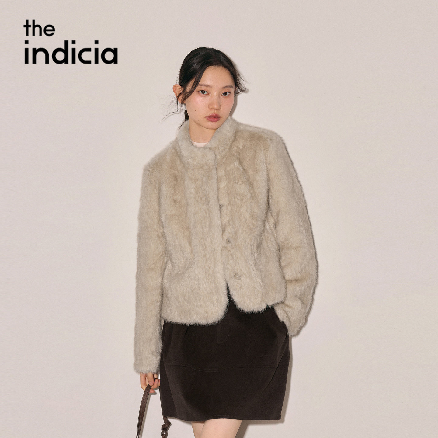 indicia标记商场同款2026冬季新款女装毛绒皮草短外套L2D6PC321Z