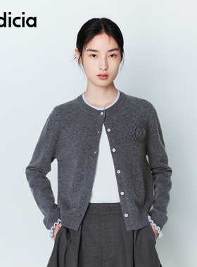 indicia标记商场同款26春季新款女装羊毛针织衫开衫L2A6KS006